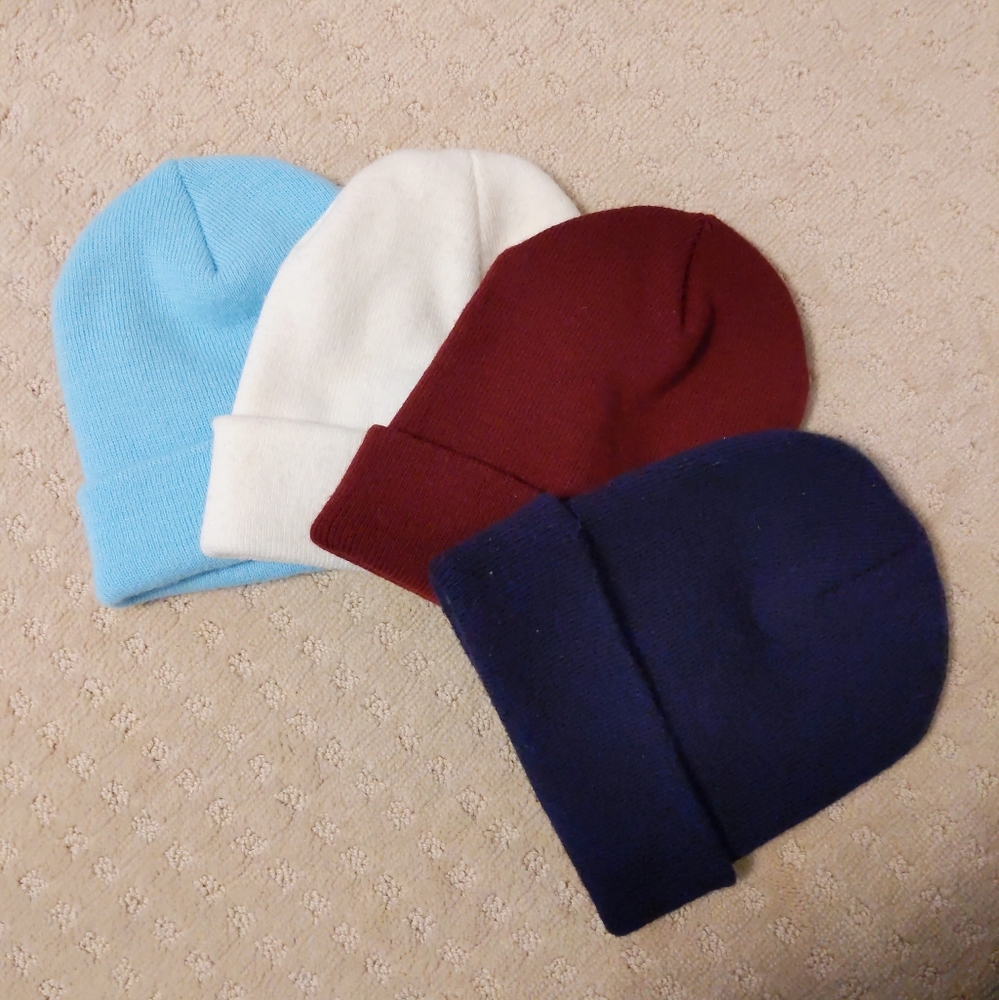 Winter Beanie Hat - Maroon Red - Picture 2 of 3